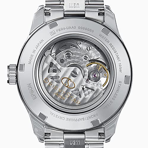Orient Star RK-AT0004S Men's Automatic Watch, Semi-Skeleton, Mechanical, Made in Japan, with 2-Year Manufacturer's Warranty, Open Heart, White, Silver