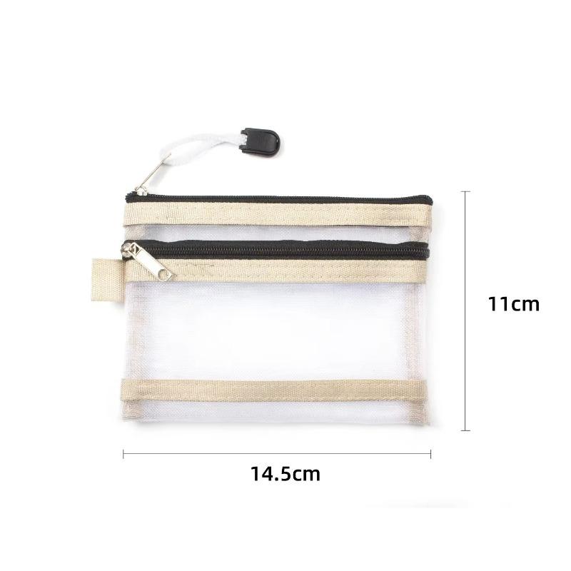 Zipper Mesh Lipsticks Cards Earphones Organizer Pouch for Coins Keys Travel Storage Case with Multiple  Money Card Storage Case