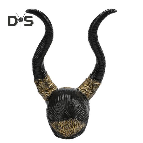 Halloweenský kostým ďábelské rohy Černý latex s dlouhými rohy Ženy Dospělí Horn čelenka pro cosplay Halloweenský kostým