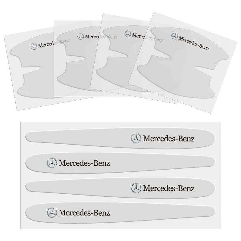

GLC GLB Transparent Car Door Handle Bowl Sticker Anti-collision Strip for Mercedes Benz New B/C/E Class A Class C200L GLC GLK C