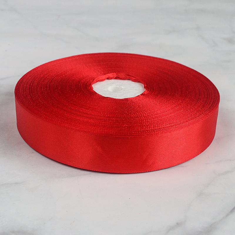 Elegantes Multifunktions-Rotes Band Verschlüsseltes Polyesterband Schleifenband Geschenkverpackung Dekoration Hochzeit Blume Kuchen Neujahr Bindeband Heimdekoration