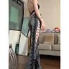 VIONA Damen Dark Academia Goblin Core Harajuku Y2K Low Rise Spitze Jeans Abi Denim Schlaghosen Glockenhose Y2k Japanisch Goth Gyaru Kpop