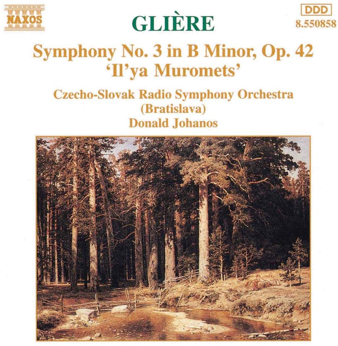 

CD GLIERE - Symphony No.3: Il ya Muro 8550858 Naxos 1993 US ObiClassical Used