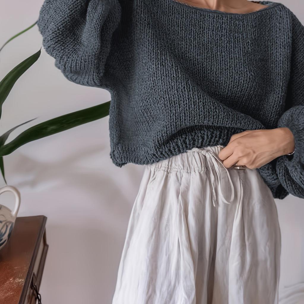 European and American lazy wind pullover sweater women's loose autumn and winter new knitted sweater top platform supply chain