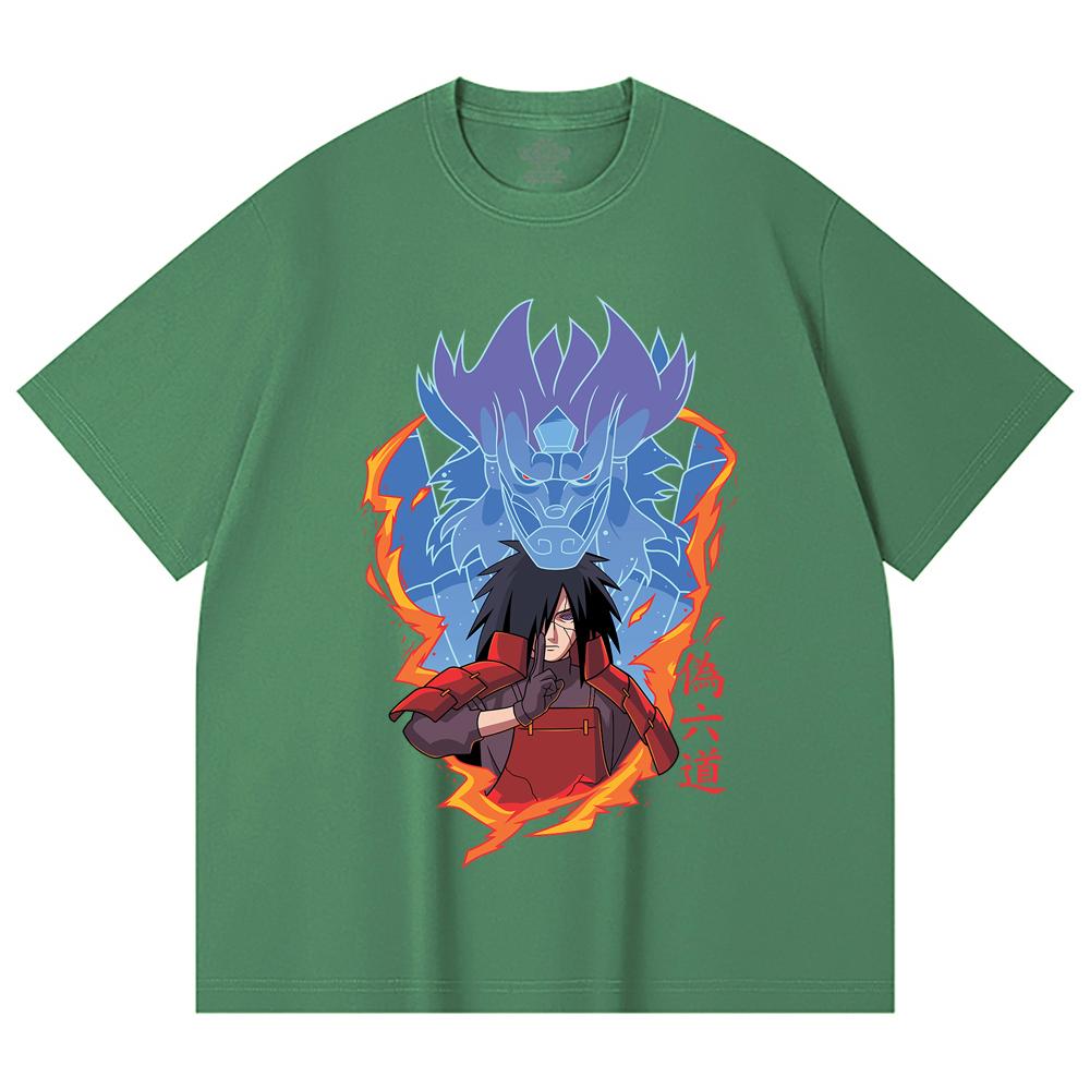230 Gsm 100% Cotton Naruto V13 Madara Print Unisex Heavy Cotton T Shirt