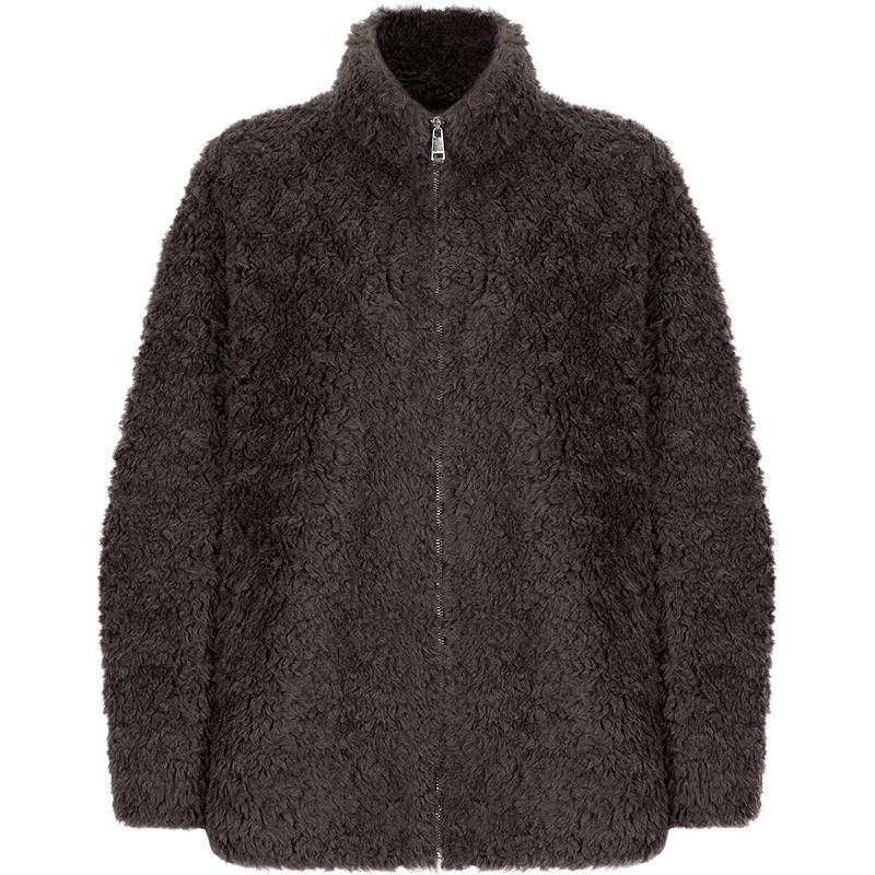 

JOOZZI ANNACA Women s Maillard Relaxed Style 100% Wool Stand Collar Coat