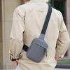 Solid Color Shoulder Crossbody Bag Multifunctional Sports Waist Bag Cool Men's Chest Bag  Travel