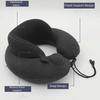 Ergonomisches aufblasbares Nackenkissen mit Druckknopf, atmungsaktives Lendenkissen für das Auto, Geschenk