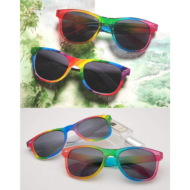 Óculos de sol arco-íris, óculos de festa, óculos de sol decorativos da moda, adequados para Halloween, festivais, uso casual diário e adereços de decoração de festa