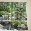 Fenstervorhänge mit Motiv „Ein Teich in einem japanischen Garten“ für Wohnzimmer, Schlafzimmer, Luxus, moderne Küchenvorhänge, Stoffvorhänge