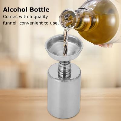 Portable Stainless Steel Wine Whiskey Flask Elegant Alcohol Bottle Cotainer with Funnel Stainless Steel Alcohol Flask Wine Flask