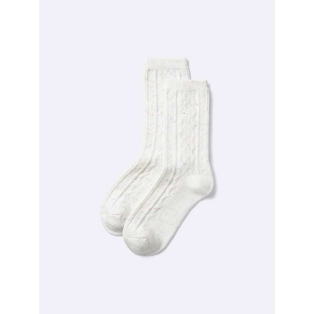 Gu By Uniqlo Style Heat Crew Socks  Nep 