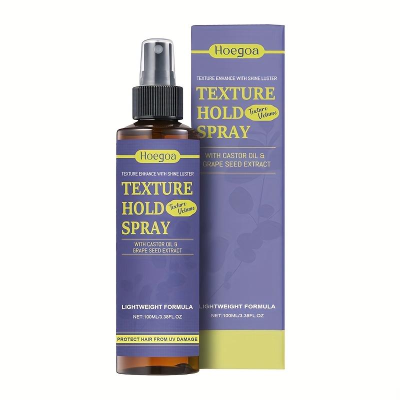 100ml Texturizing Hold Spray with Castor Oil & Shape Seed Extract - Lightweight Formula, 5s Dry, No Residue, Styling & Protection,Hair Styling Product