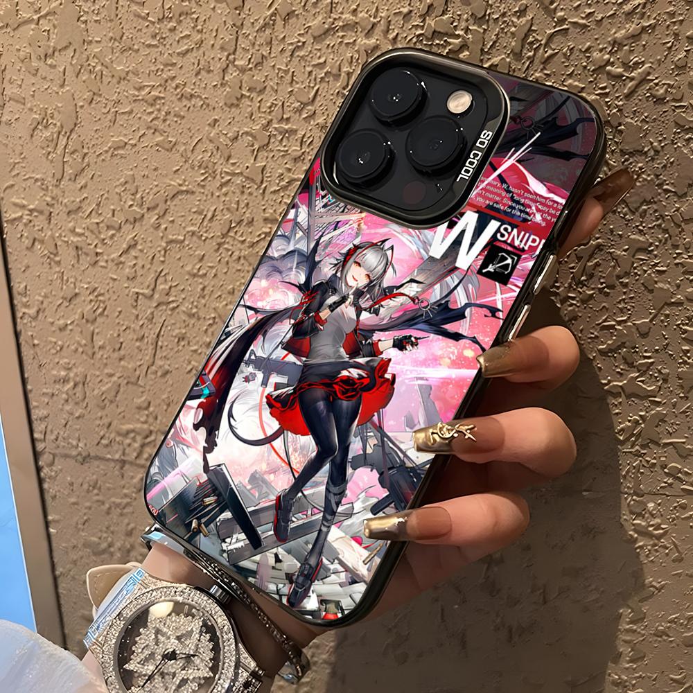 Arknights Anime Game Phone Case For 17 Air IPhone 16 Pro Max 15 14 Plus 12 13 X XS Max 11 Colorful Silver Cover