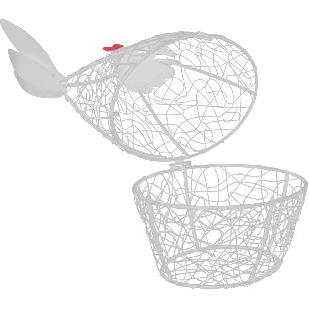 ABOOFAN Chicken Wire Egg Basket Egg Holder Farmhouse Rustic Vintage Rooster Decor Wire Basket for Collecting and Countertop Egg Storage (White)