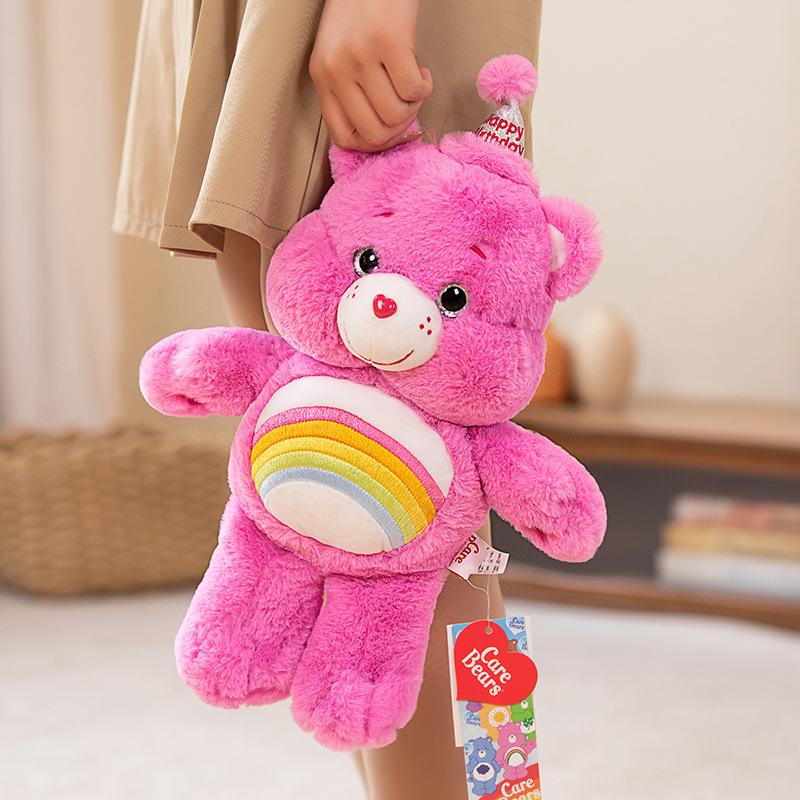 33cm Happy Birthday Care Bear Plush Toy Cartoon Stuffed Animal Teddy Bear Plushies Doll Gifts For Girl Kids