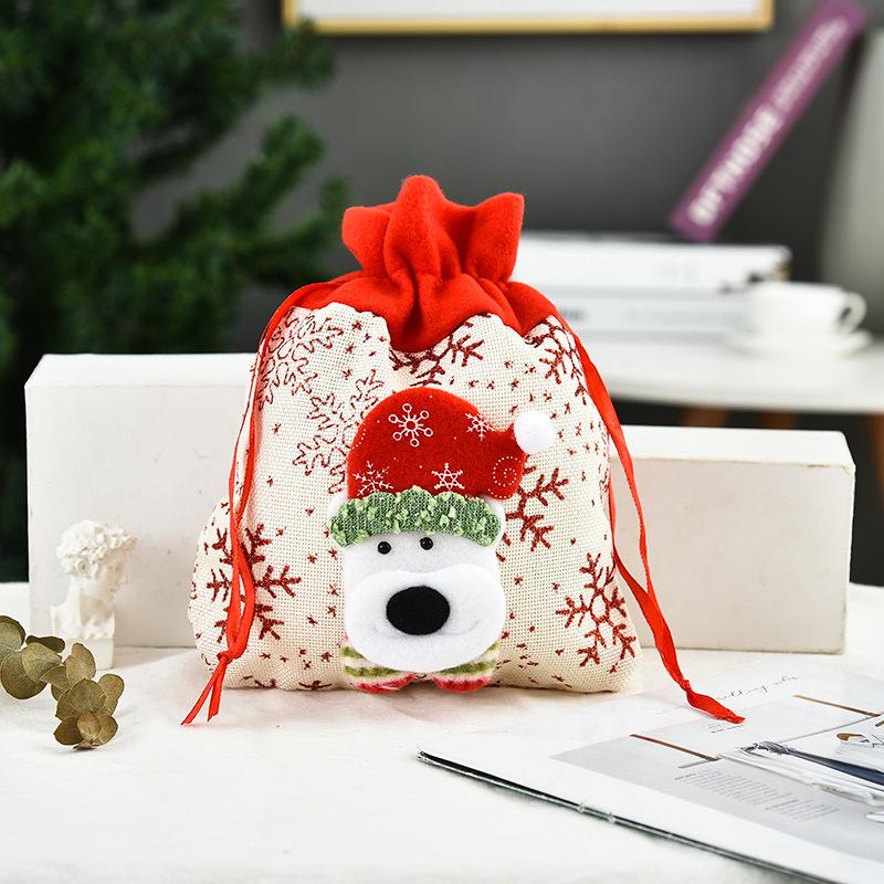 Creative Christmas tote bag three-dimensional doll candy bag bundle pocket decoration gift bag