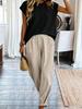 Women's Summer Round Neck Casual Short Sleeve Loose Slimming Sweater