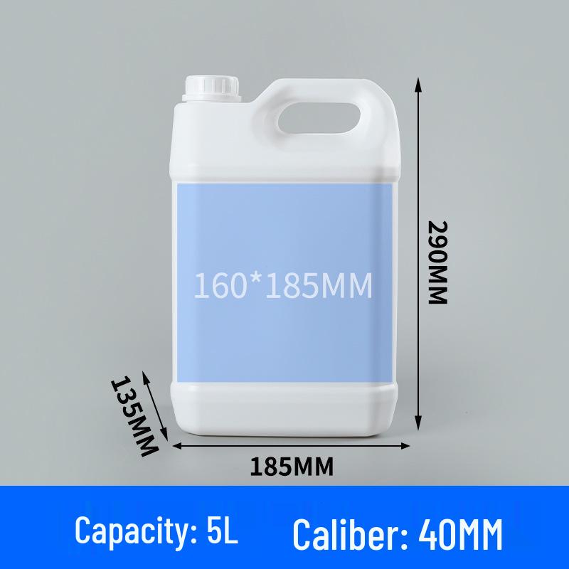 5L Square Plastic Barrel - 5kg Chemical Resistant Stackable Container for Alcohol, Acid & Alkali, Sealed 5 Liter Pot