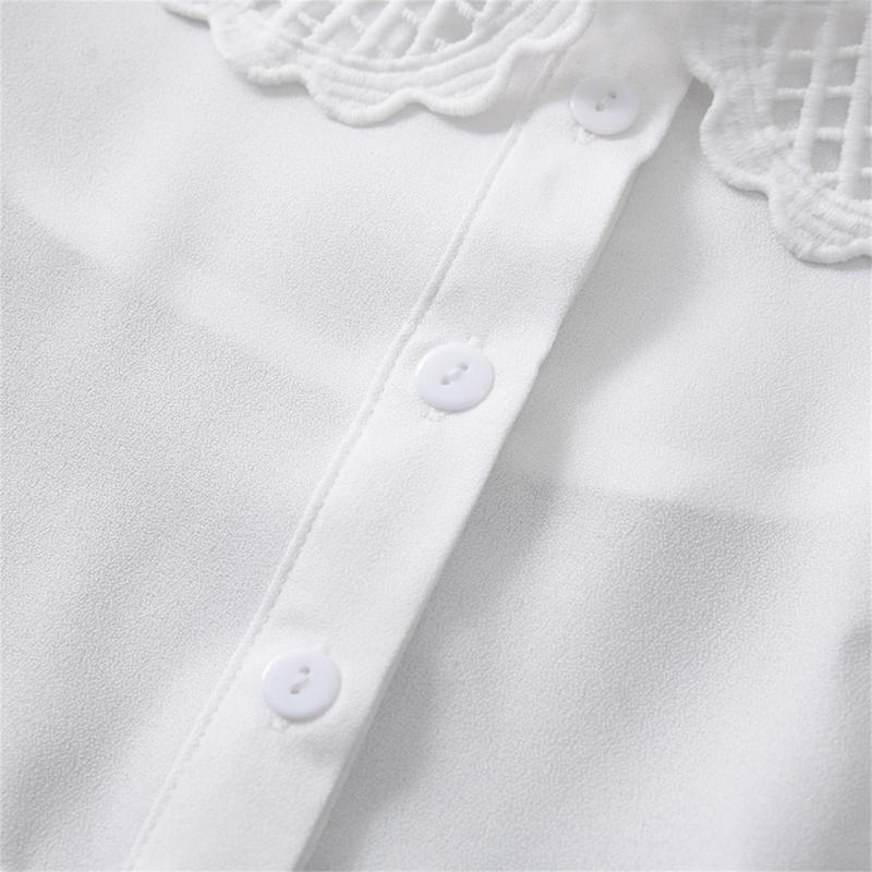 Breathable Cotton Polyester False Collar With Peplum Shoulder Design Easy To Wear Fashion Neckpiece For Daily Outfits