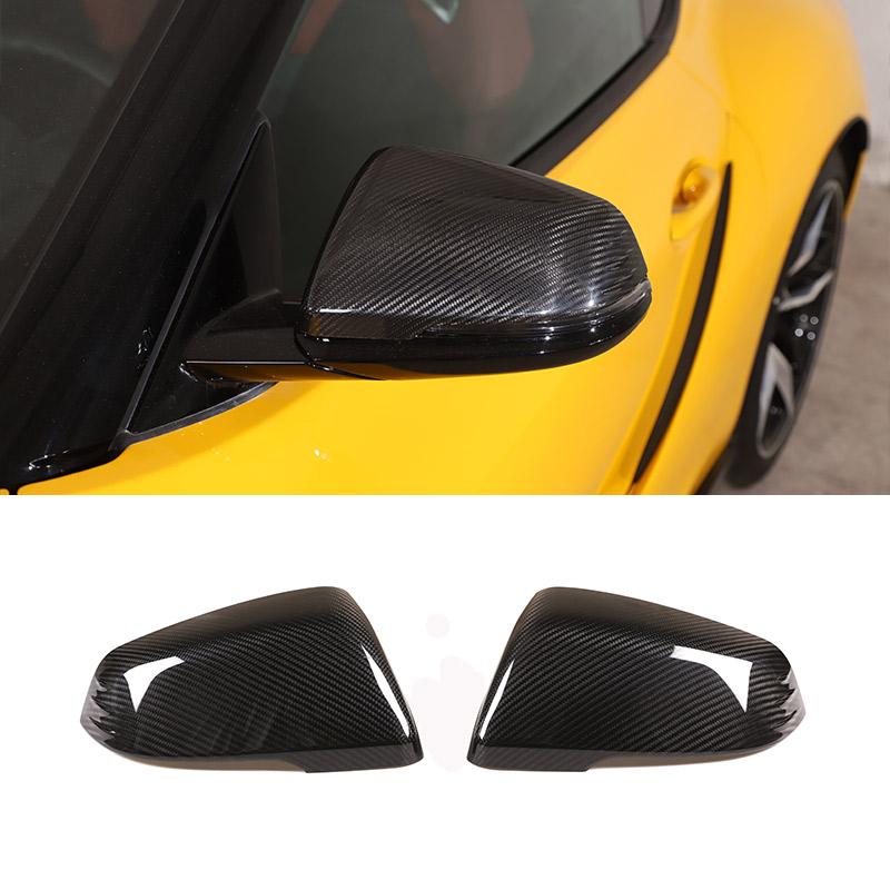 Real Carbon Fiber For Toyota Supra MK5 A90 2019-2025 Center Console Steering Wheel Interior Gear Decoration Mirror Trim Sticker