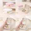 Jewelry Box Mini Leather Storage Case With Zipper For Travel And Gift Giving