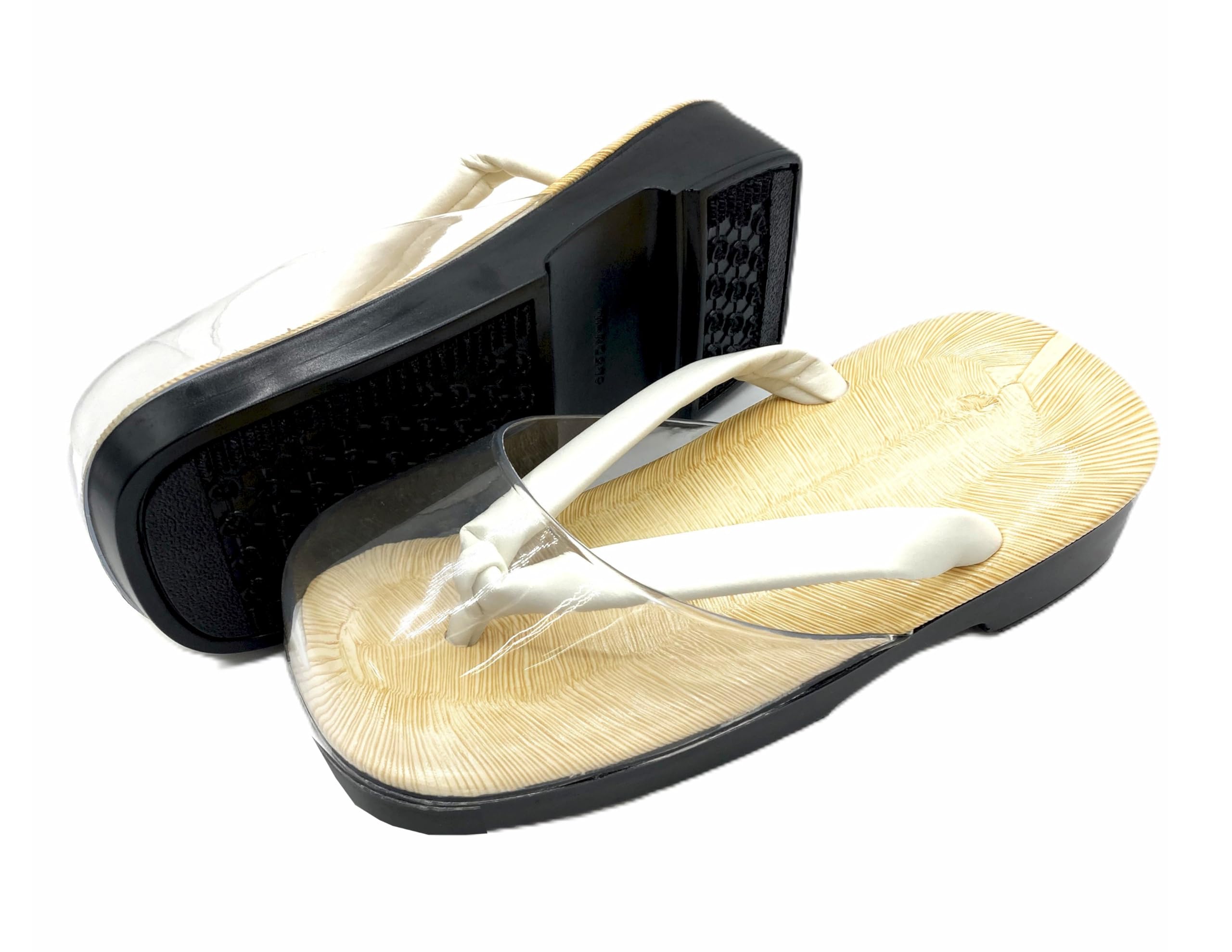 

Asakusa Kimono Market in Rain Geta Sandals with Urethane Soles Shinto and Work Footwear with Hem Pads L [Made Japan] Men s (L/LL) White Straps Men s белый