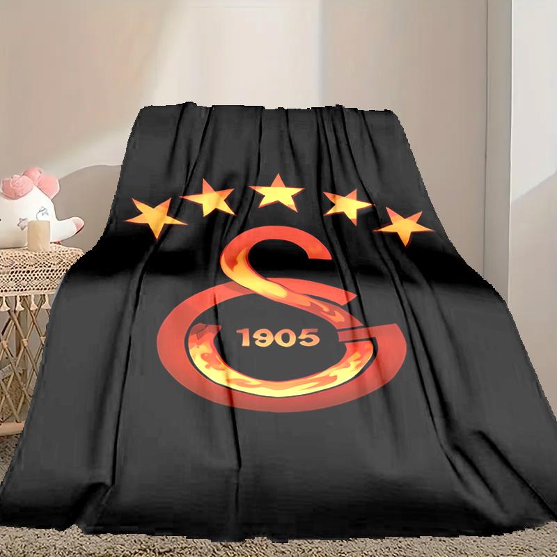1 szt. Koc Galatasaray SK, Super Przytulny Koc Domowy z Nadrukiem, Ciepło na Cały Rok