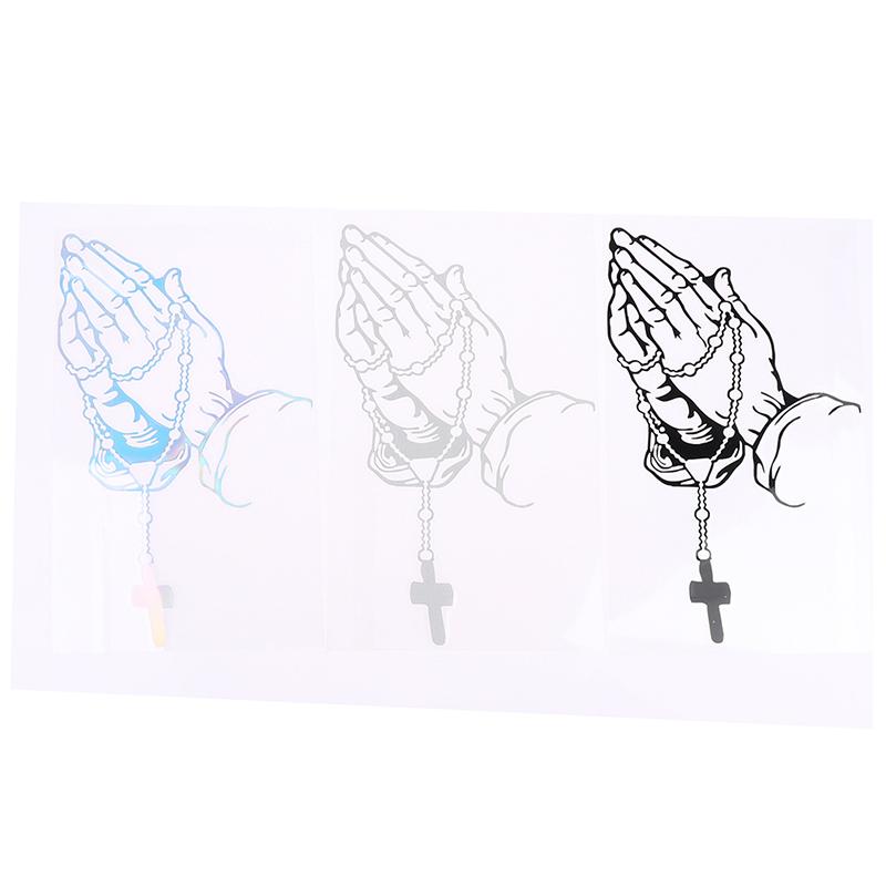 Pearl Rosary God Jesus Christ Crown Car Sticker Vinyl Truck Window Bumper Decal