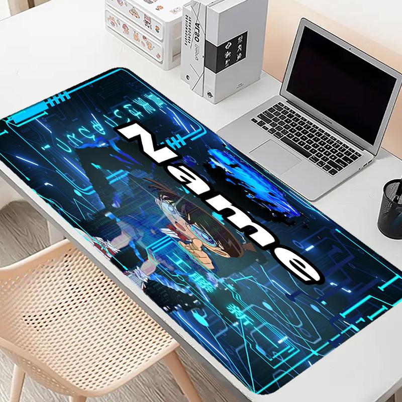 Custom Name Personalized Anime Pattern Mousepad, Laptop PC Desk Mat, Decorative Desk Mat for Home Keyboard Pad Gift