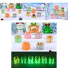 Charmantes Kunstharzhandwerk Leuchtende Geschenkbox DIY Miniatur-Nachtlicht Autoornament Sechs Farben