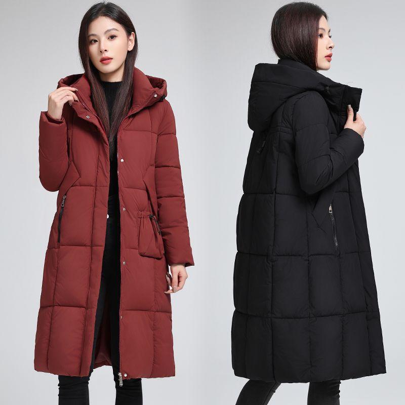 Fashionable Long Hooded Down Cotton-padded Jacket, Loose Cotton-padded Jacket for Women Winter