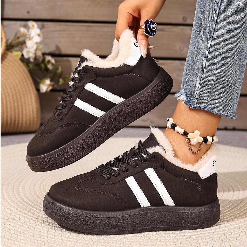 Winter New Women's Fleece-lined Casual Shoes Waterproof Skid-proof Durable Comfortable Warm Free Shipping Women's Shoes