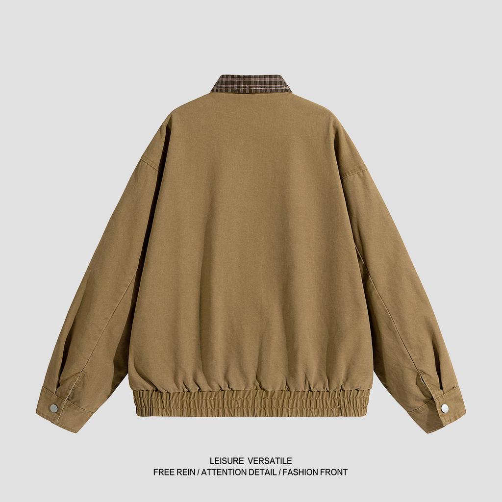 Versatile Coat Minimalist Cotton Jacket Men's 2026 Jacket Reversible Wear Casual Men's Baseball Clothing Fall Men's Breathable Work Casual Jacket