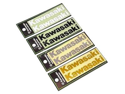 Kawasaki Aufkleber, Kleine Größe, 4 Farben verfügbar (Weiß, Schwarz, Silber, Gold) (Gold)