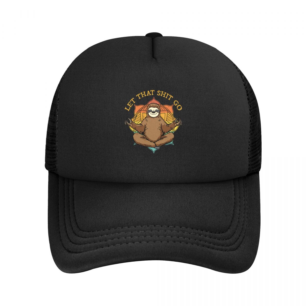 

Baseball Caps Let-That-Shit-Go Fun Sloth Mesh Hats Sport Casquette Men Women Hats One Size