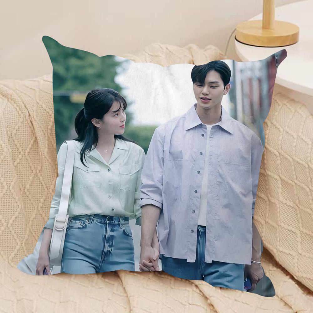 TV series NNevertheless Cushion Cover Silky Short Plush Sofa Pillow Cover Hidden Zipper Soft Dustproof Case for Home Decor