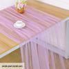 3D Pearl Beaded Mesh Wedding Dress Table Runner