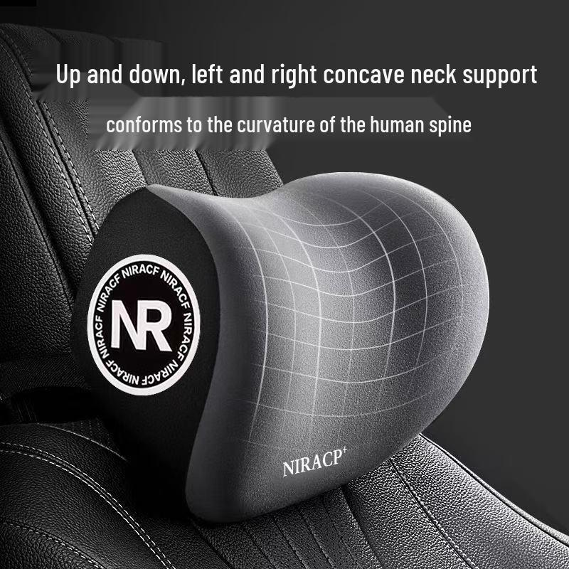Memory Foam Lumbar & Neck Support Car Cushion Set