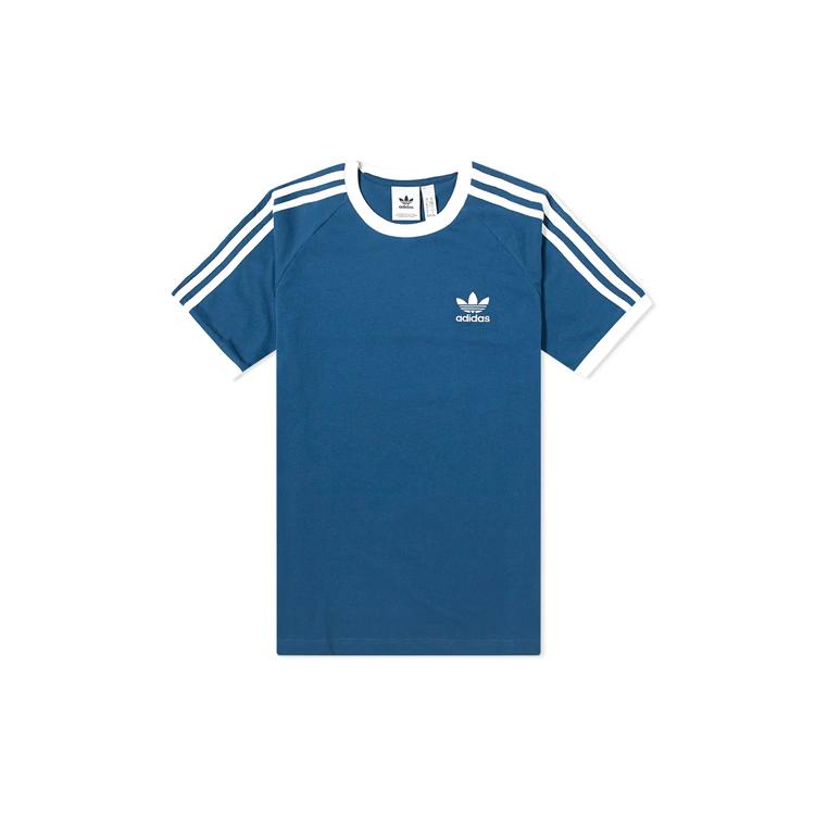 Мужская футболка Adidas Originals Shamrock Retro Stripes, цвет Океанский синий, FM3772 S