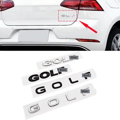 3D ABS Logo G-O-L-F Emblem Letters Badge Car Rear Trunk Sticker For G-ol-f 4 5 6 7 8 MK4 MK5 MK6 MK7 MK8 Accessories