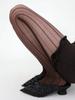 1Piece Women'S Sexy Vertical Strip Slim Black Silk Hollowed-Out Lace Retro Pantyhose