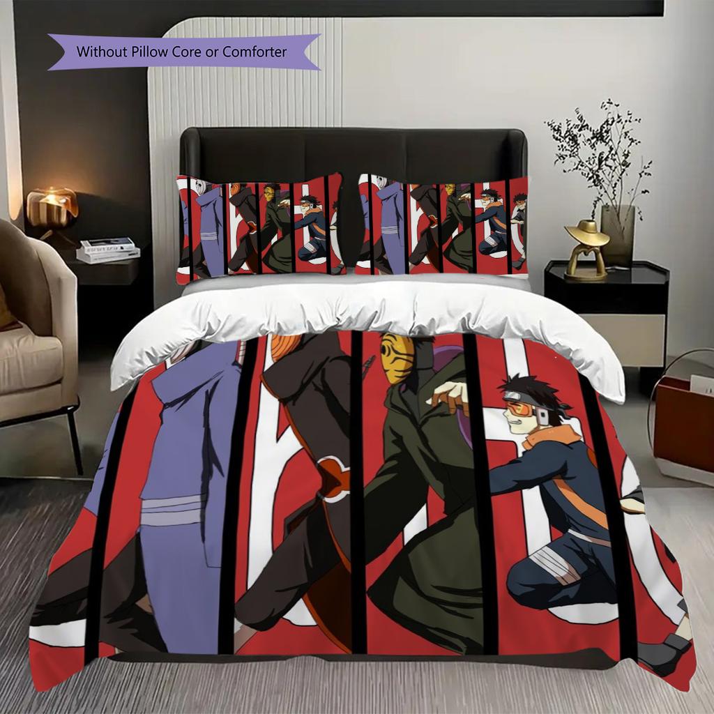 Naruto Set Anime Comforter Duvet Cover Sets Threepiece Set 1 Duvet Cover 2 Pillowcase Without Core Bedding Set Soft And Comfortable