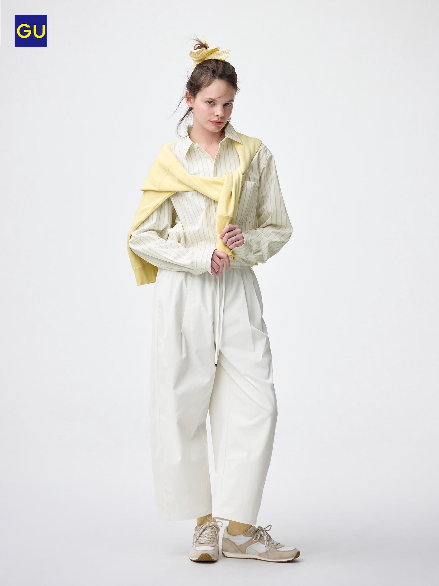 Брюки-бананы до щиколотки Uniqlo Gu 01 OFF WHITE/WOMEN S