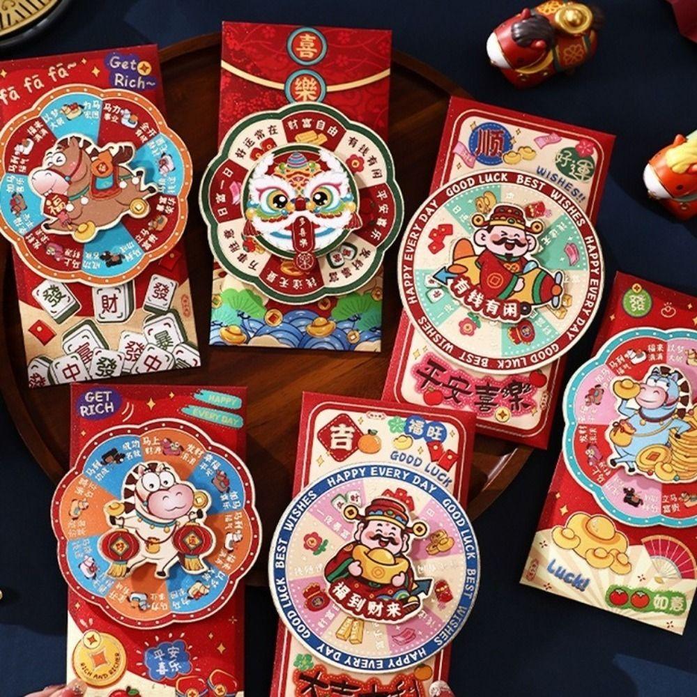 Paper 2026 Horse Year Red Envelope Cartoon Design New Year Money Envelope  Kids Gifting