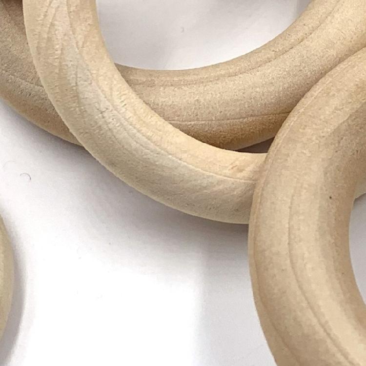 Sada přírodních dřevěných kroužků 15-100 mm Kulaté dřevěné kroužky pro macramé Fotografické rekvizity