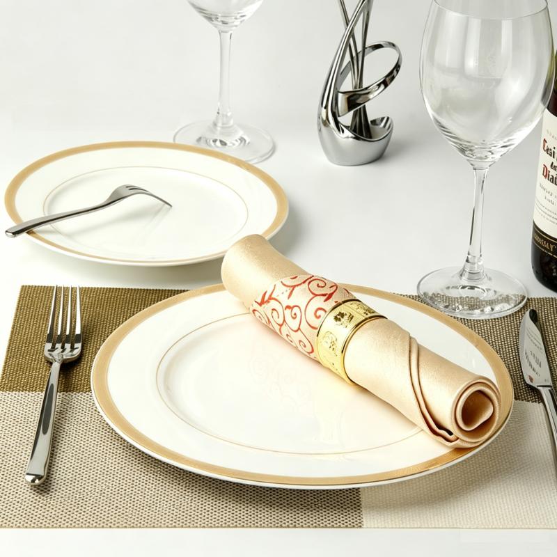 2pcs/lot, 10 & 8 Inch, Real Bone China Dinner Plate Set, White Porcelain Plate, Dishes for Restaurant, White Porcelain Tray
