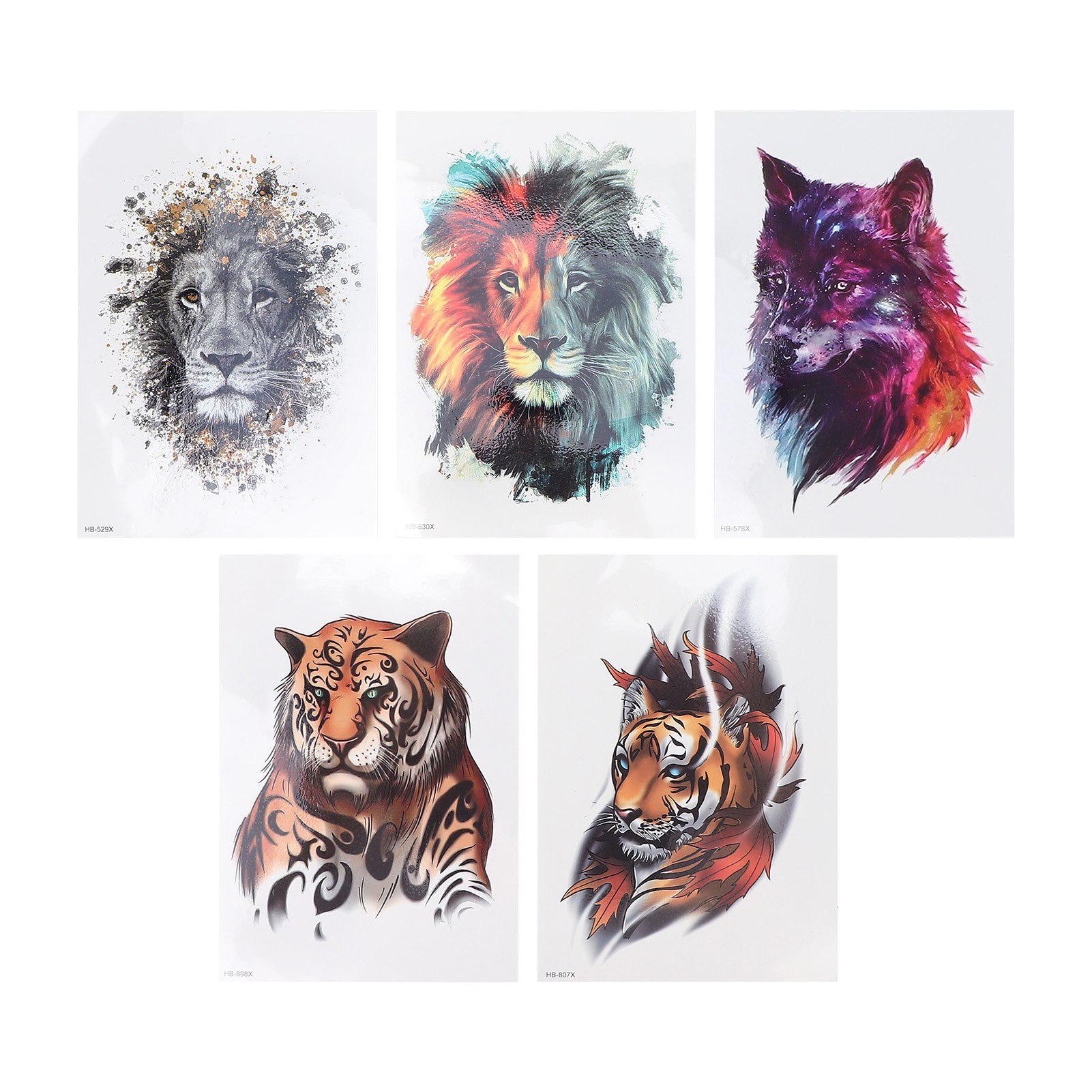 

5Pcs Half Arm Temporary Tattoo Sticker Waterproof Long Lasting Tattoo Stickers for Men