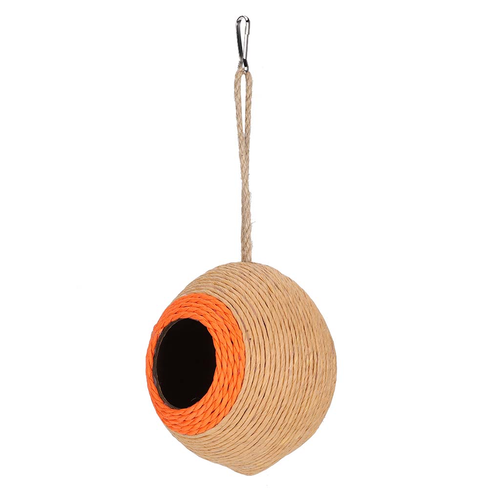 

Гнездо для разведения хомяков «Птичье гнездо», гнездо для попугаев, плетеное из бумажного каната, натуральное кокосовое укрытие, игрушка