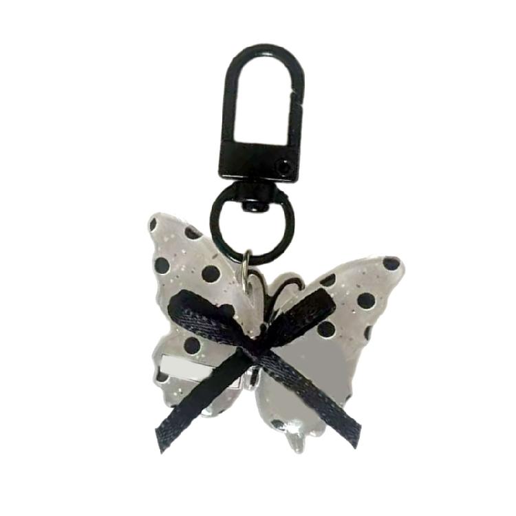 

Charming Resin Bowknot Keychain Fashion Bag Hanging Accessory For Backpacks Keys Cute Present For Loved Ones